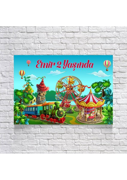 Lunapark Temalı Doğum Günü AFIŞI35 x 50 cm