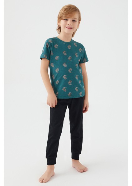 2504 Parrot Erkek Çocuk Kısa Kol Pijama Takım modelleri