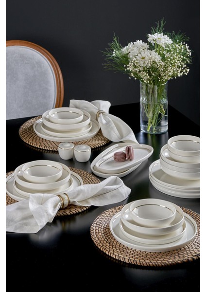 N3489 Velvet Gold 56 Parça Yemek Takımı