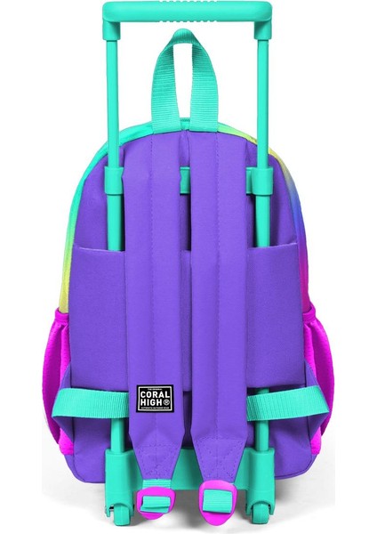 Minik Yuva Çekçekli Sırt Çantası Lavanta Su Yeşili Unicorn Desenli Iki Bölmeli 24029 fırsatları