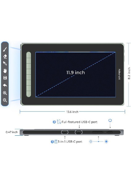 Artist 12 2nd Generation Grafik Ekran Tablet Yeşil