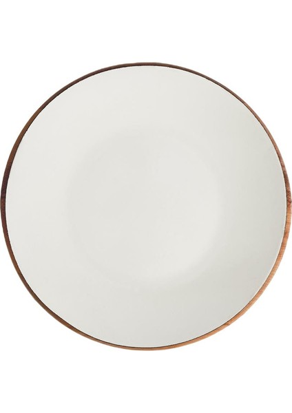 Döküm Yuvarlak Servis Tabağı Ve Kayın Servis Ahşabı. Çap(Ø)21cm Sable Mat Siyah