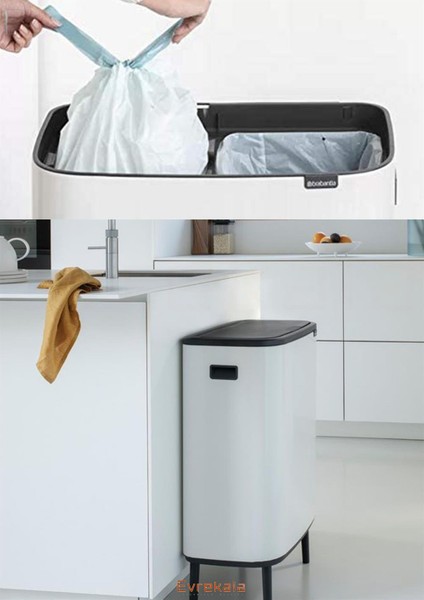 Evrekala Shop Dokunmatik Xl Çöp Kutusu 30+30 Lt Brabantia Bo Bin Bölmeli Çöp Kovası fırsatları