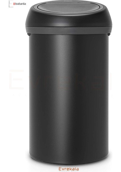 Evrekala Shop Çöp Kutusu 60 Litre Brabantia New Moonlight Matte Black Touch Bin