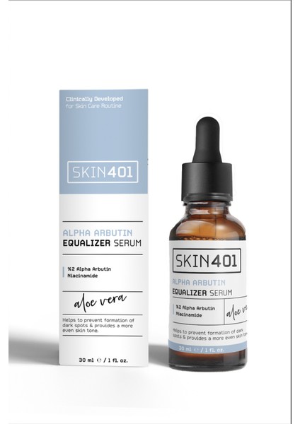 SKIN401 Arbutin %2 Cilt Tonu Eşitleyici Leke Karşıtı Serum 30ML (%25 Tanıtım )