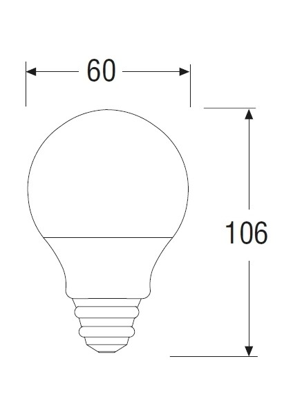 7W E27 Duylu LED Ampul 3000K