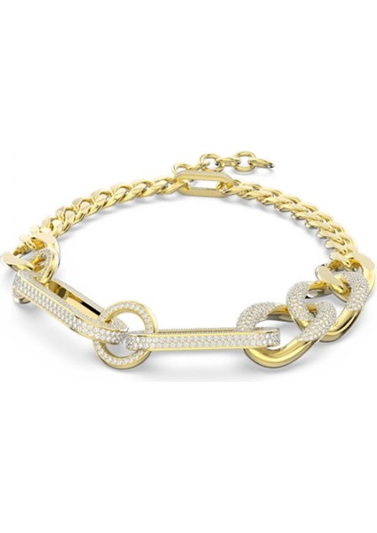 5642605 Kolye Dextera:pave,mixed Links, Large White Gold Tone Plated
