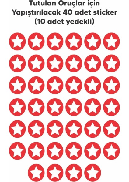 Çocuklar Için Oruç Çizelgesi - Ramazan Ayı Oruç Çizelgesi - Ramazan Sticker fiyatları