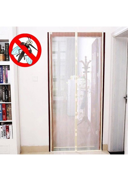 Pratik Manyetik Mıknatıslı Beyaz Kapı Pencere Sinekliği Tülü 90 x 210 cm