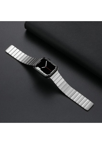 Apple Watch 38MM 40MM 41MM Kordon 1/2/3/4/5/6/se/7/8 Mıknatıslı Baklalı Metal Kordon