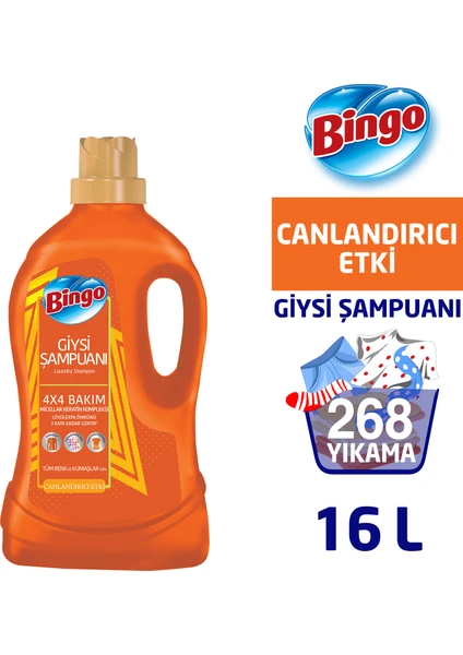 Giysi Şampuanı Canlandırıcı Etki 4 Lt 4'lü