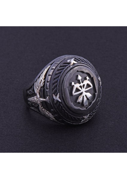 Kartal Model Erkek Gümüş Yüzük 18.3 gr