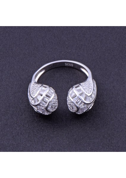 Topuz Taşlı 925 Ayar Bayan Gümüş Yüzük 5.4 gr