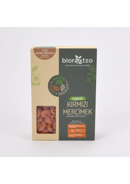 Organik Kırmızı Mercimek Mantı Glutensiz Vegan  200 gr