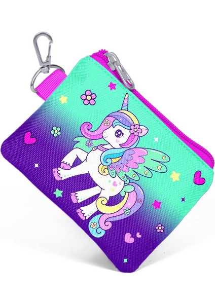 Kids Mor Su Yeşili Unicorn Desenli Bozuk Para Çantası 21869 modelleri