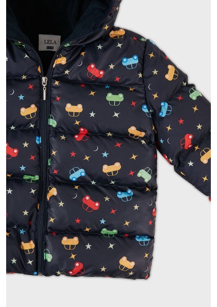 Ekstra Dolgulu İçi Yumuşak Polarlı Kapüşonlu Şişme Mont Erkek Çocuk MONT 5763003 fiyatları