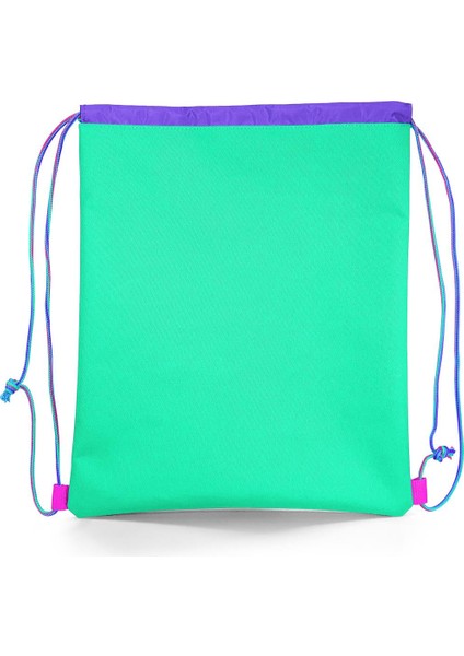 Kids Mor Su Yeşili Unicorn Desenli Ipli Büzgülü Sırt Çantası 22691 modelleri