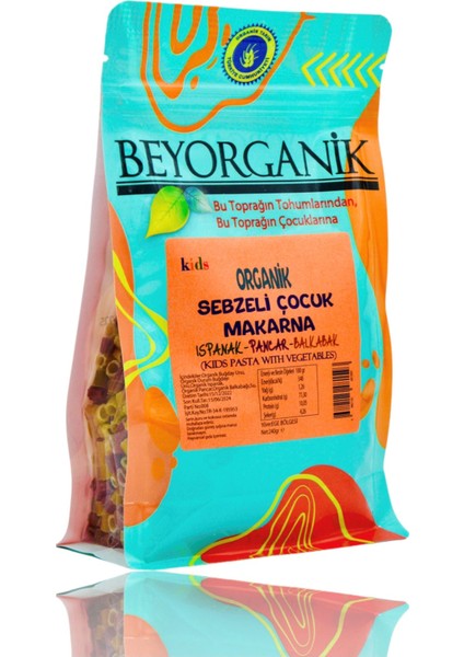 Organik Sebzeli Çocuk Makarna 240gr