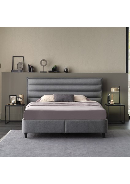 Bedding Canto Baza, Cool & Wool Başlık 2'li Set - Gri