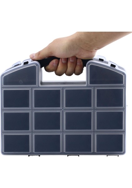 Organizer Kutu Çift Taraflı Açılabilen 24 Bölmeli Küçük Malzeme Alet Takım Çantası