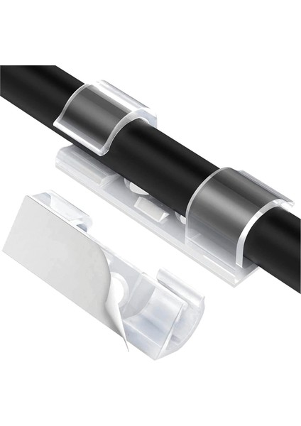 Kendinden Yapışkanlı Yeni Nesil Kablo Kancası Klips Tutucu 20 Adet