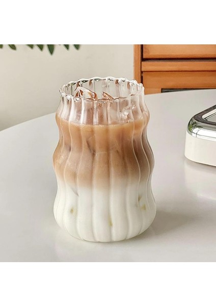 Isıya Dayanıklı Tasarım Cam Sunum Bardak 600 Ml Kahve Soğuk Içecek Bardağı