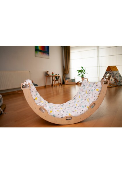 Pikler Montessori Tırmanma Kemeri ve Kemer Için Flamingo Desenli Yastık