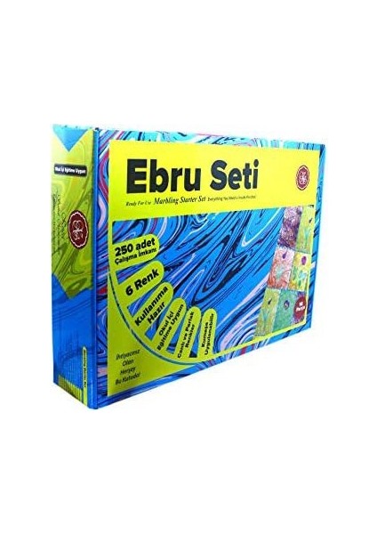 Hazır Geleneksel Ebru Öğrenci Seti 6 Renk 16 Parça