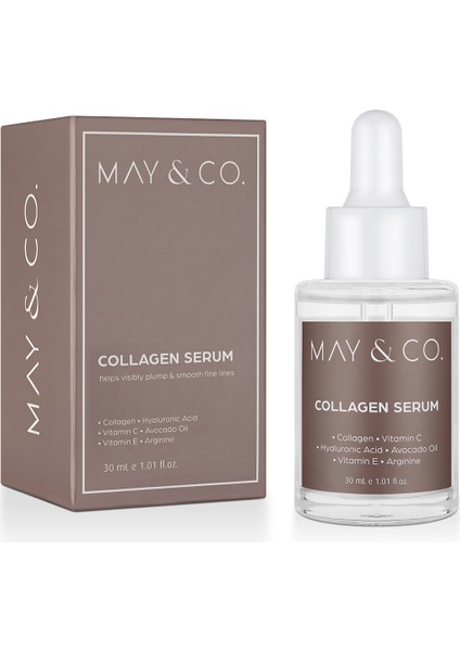 Cilt Yenileyici ve Dolgunlaştırıcı Collagen Cilt Bakım Serumu (C Vitamini+Avakado Oil+Arginine+)