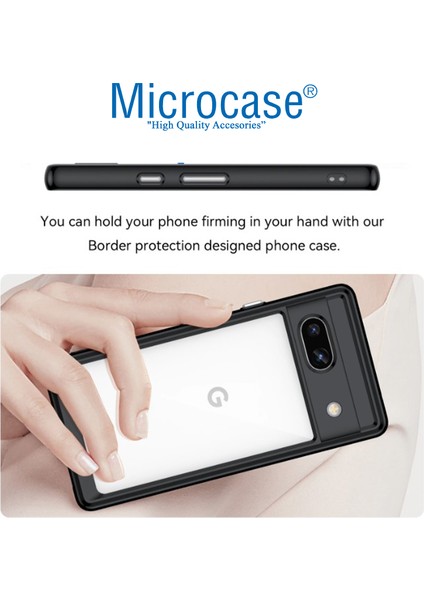 Google Pixel 7A Shield Serisi Darbeye Dayanıklı Köşe Korumalı Yarı Esnek Plastik Tpu Kılıf - AL8100 modelleri