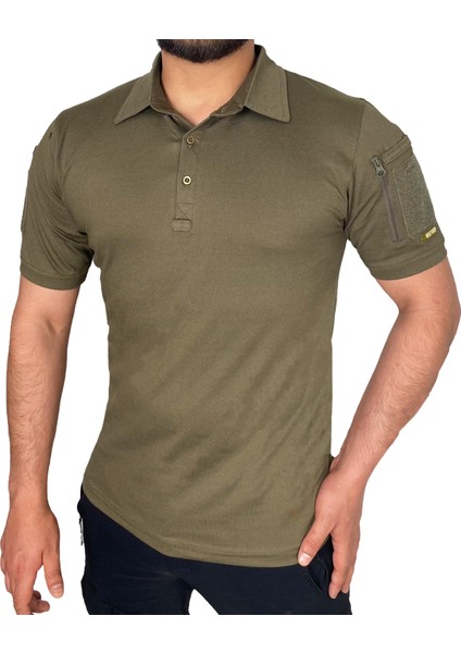 Wolftrap Tactical Polo Yaka 2 Cepli Kısa Kollu Taktik T-Shirt Haki