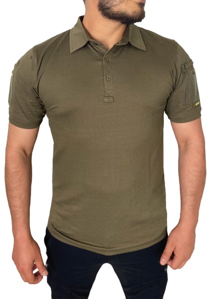 Wolftrap Tactical Polo Yaka 2 Cepli Kısa Kollu Taktik T-Shirt Haki