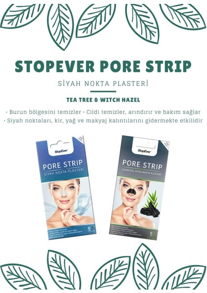 Stopever Karbonlu & Pore Strip Siyah Nokta Plasteri Ikili Paket