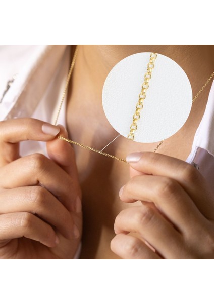 925 Ayar Ince Doc Zincir 40 cm Gümüş Kolye