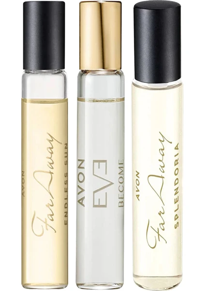 Far Away Endless Sun Kadın Parfüm Çanta Boyu EDP - Avon Eve Become Kadın Parfüm Çanta Boyu EDP - Avon Far Away Splendoria Kadın Parfum EDP Parfüm Paketi 10 ml