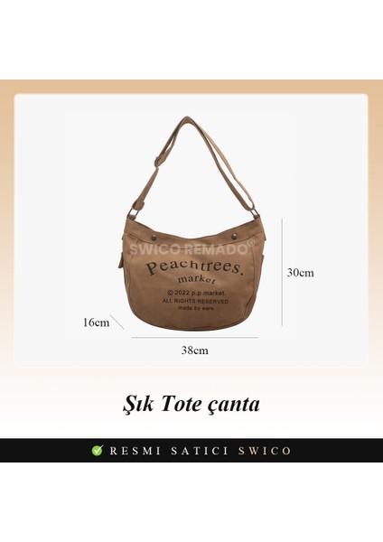 Kadınlar Için Büyük Kapasiteli Vintage Kanvas Omuz Çantası (Yurt Dışından) fiyatları