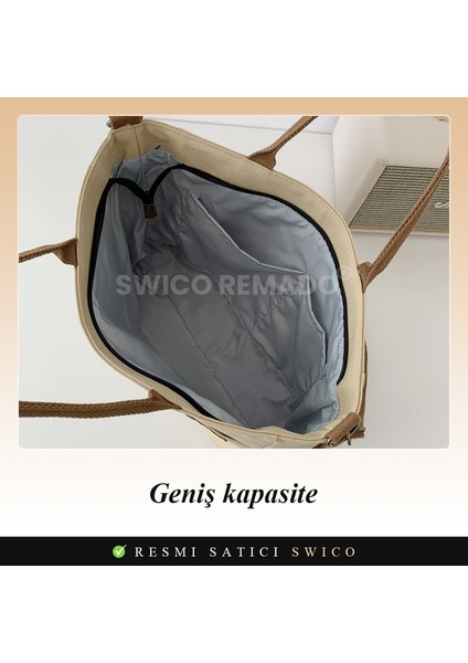 Kadınlar Için Büyük Kapasiteli Çiçek Baskılı Omuz Çantası Tote Çanta (Yurt Dışından) fırsatları