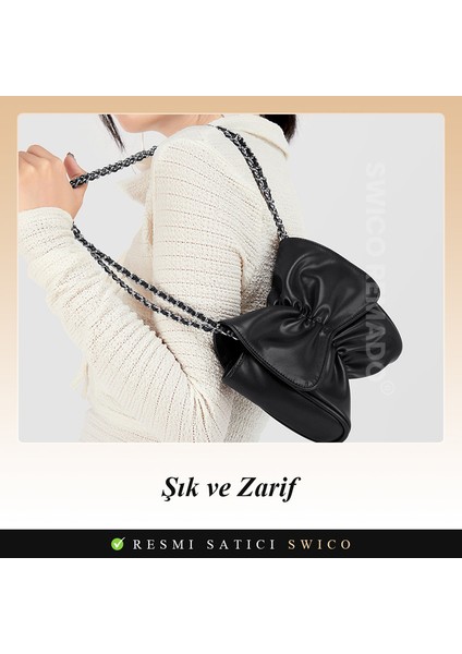 Kadınlar Için Fiyonk Şekilli Moda Omuz Çantası (Yurt Dışından)