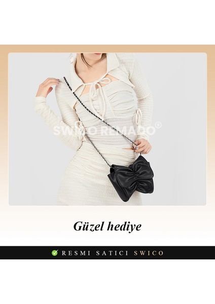 Kadınlar Için Fiyonk Şekilli Moda Omuz Çantası (Yurt Dışından)