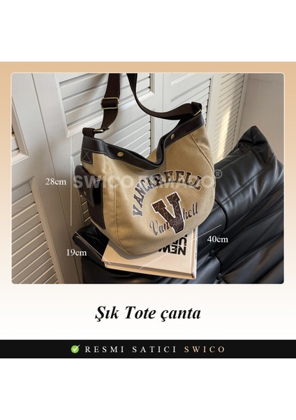 Kadınlar Için Büyük Kapasiteli Şık Omuz Çantası Tote Çanta (Yurt Dışından) fiyatları