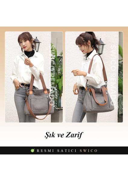 Kadınlar Için Büyük Kapasiteli Omuz Çantası Tote Çanta (Yurt Dışından) modelleri