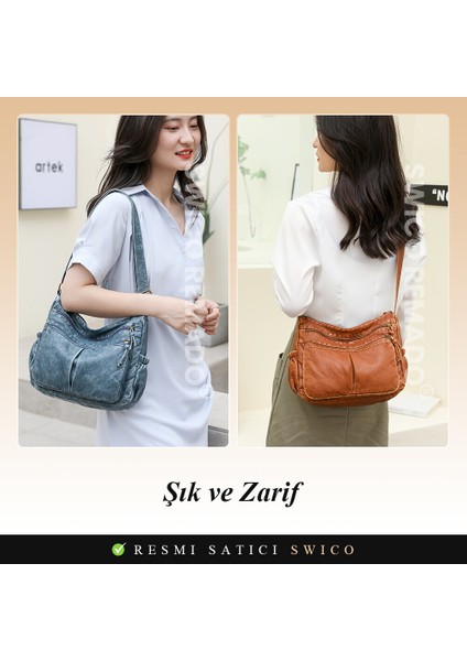 Kadınlar Için Büyük Kapasiteli Şık Omuz Çantası (Yurt Dışından) modelleri