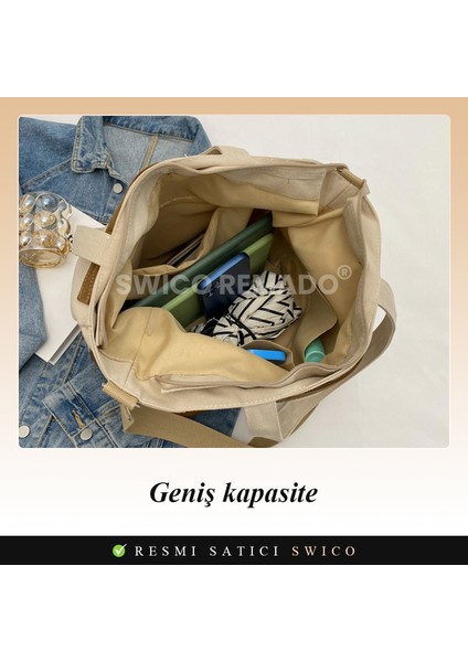 Kadınlar Için Büyük Kapasiteli Omuz Çantası Tote Çanta (Yurt Dışından)