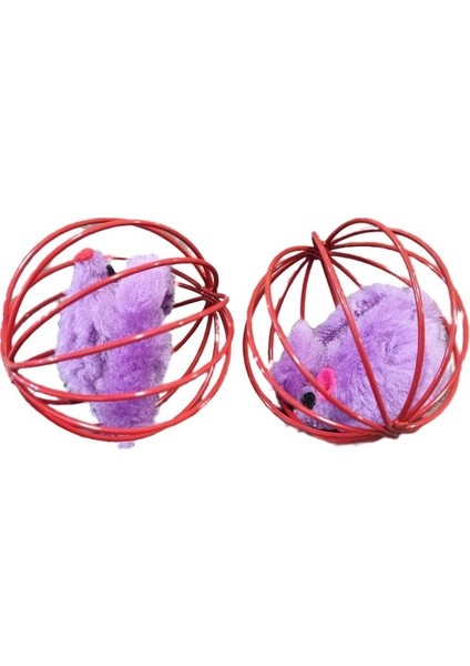 Fareli Kedi Oyuncağı - 2’ Li Set / 6 cm Çap