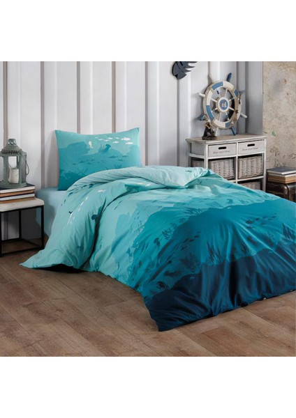 Tek Kişilik Ranforce Nevresim Takımı Derin Turkuaz fiyatları