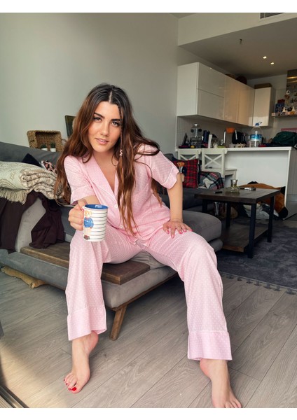 Dokuma Pamuk Puan Kısa Kollu Pijama Takımı fiyatları