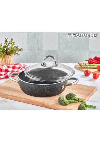 28 No Stone Karnıyarık Tencere Black 3402