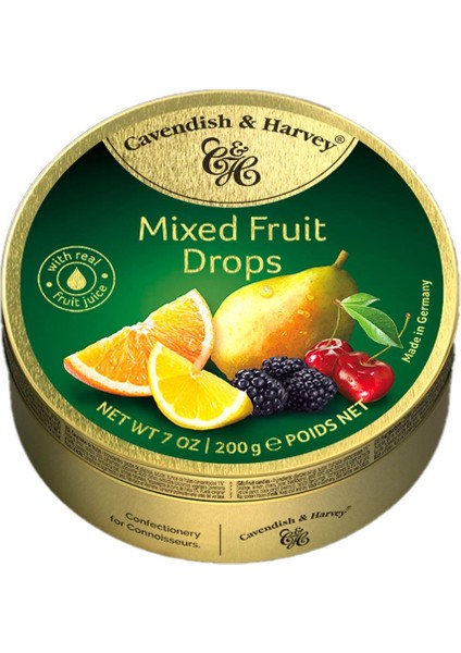 Cavendish & Harvey Mixed Fruit Drops Karışık Meyveli Şeker 200 gr