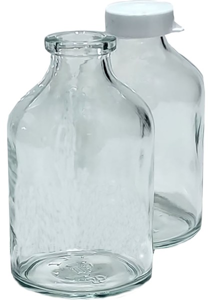 50 Adet 50 ml Penisilin, Numune ve Parfüm Şişesi Kapaklı