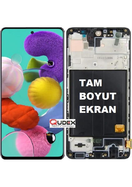 Samsung Galaxy A51 A515 LCD Ekran Dokunmatik Çıtalı (Tam Boyut)